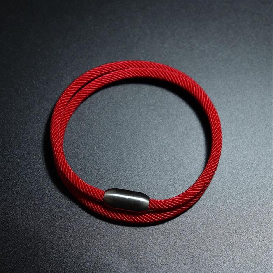 Charme Pulseiras Minimalista Duplo Milan Corda Homens Mulheres Criativas Ímã Braslet Acessórios Yoga Meditação Braclet Vermelho Pulseras Gi196a