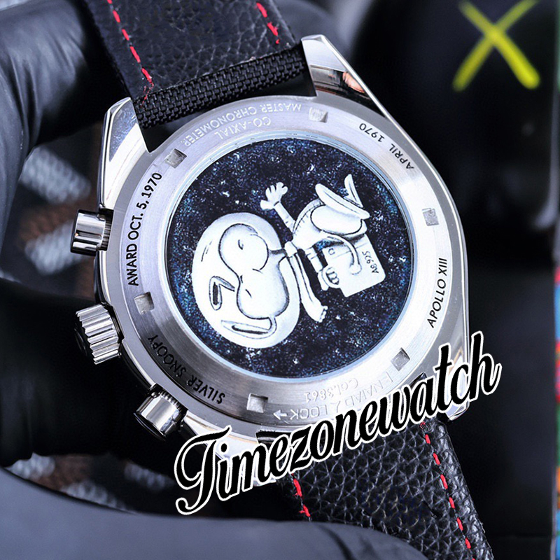 New Moonwatch 311.32.42.30.04.003 Japan Quartz Chronogaraph White Dial Mens Watch Steel Case Nylon Strap Stopwatch Gents Watches TimeZoneWatch E466a1