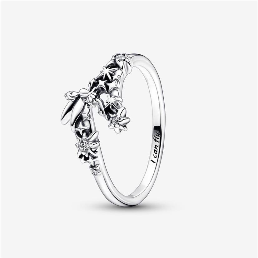 925 Sterling Silber Tinker Bell Funkelnder Ring für Frauen Eheringe Mode Verlobungsschmuck Accessoires268k