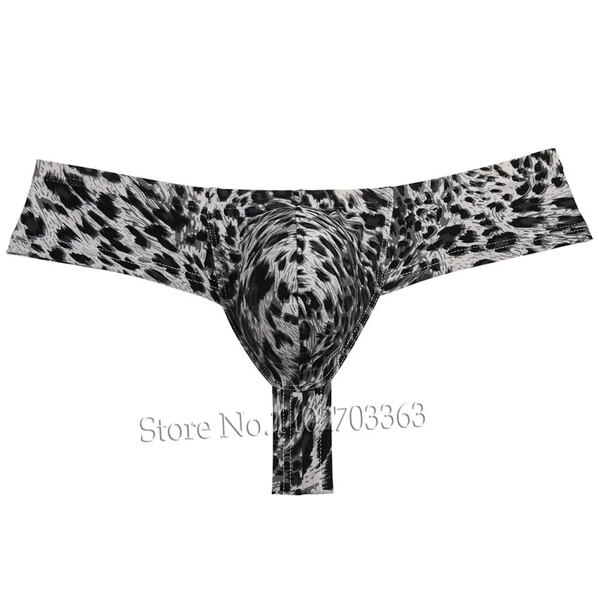 Heren Leopard Micro Boxer Braziliaans geïnspireerd zakje-verbeterd zakje Mini Trunks Ondergoed Brutale slips Boxers