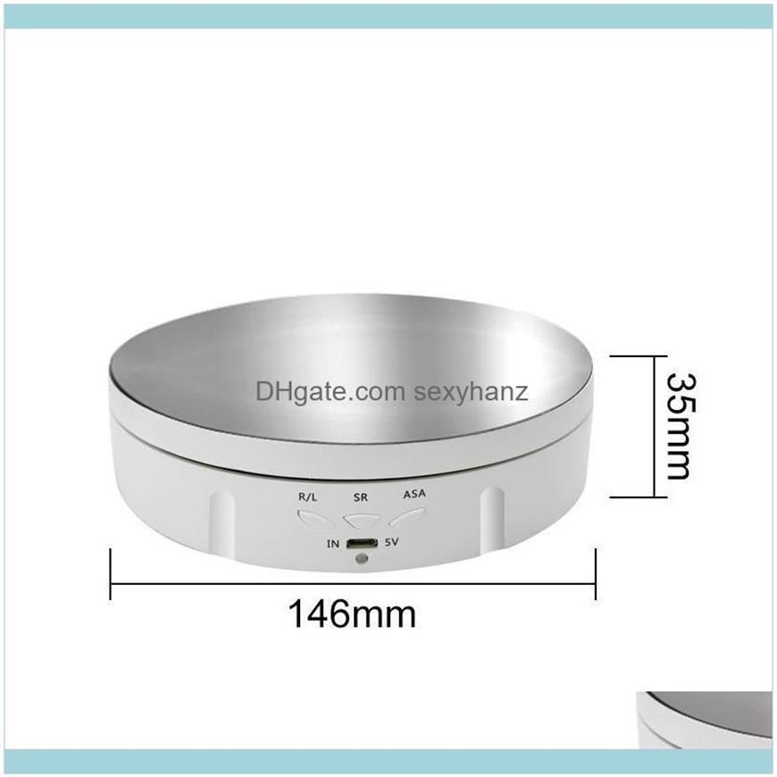 reissieradenzakje trekkoordsnelheden Elektrisch Intelligent Roterend Display Stand 360 Graden USB Oplaadbare Draaitafelhouder Pou3228