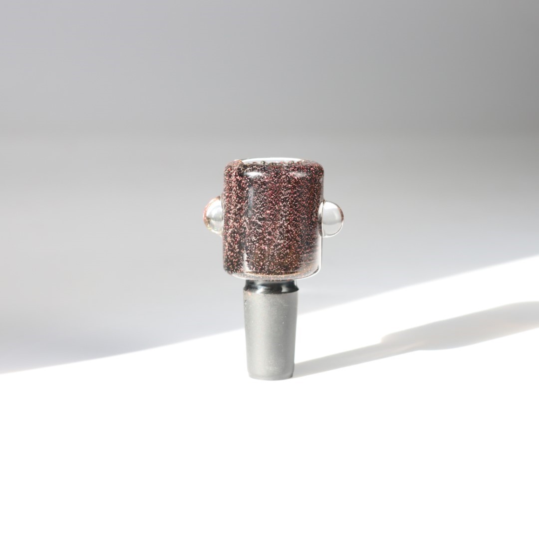 Glasschiebekopf, 14 mm, schwarzes Außengelenk zum Rauchen von Bongs, glänzendes Material