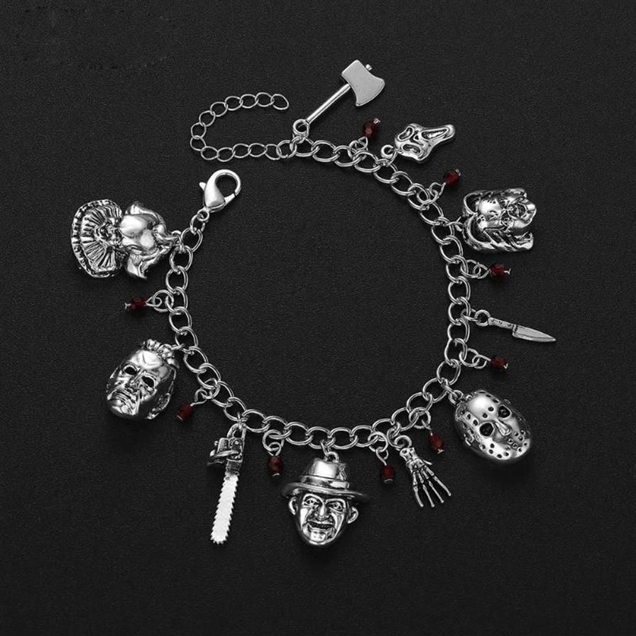 Charm-Armbänder Harong Horrorfilm Geisterbaby Klassischer Schmuck Gruseliges Thema Weihnachtsarmband Cosplay Kostüm Frauen GeschenkCharm259h