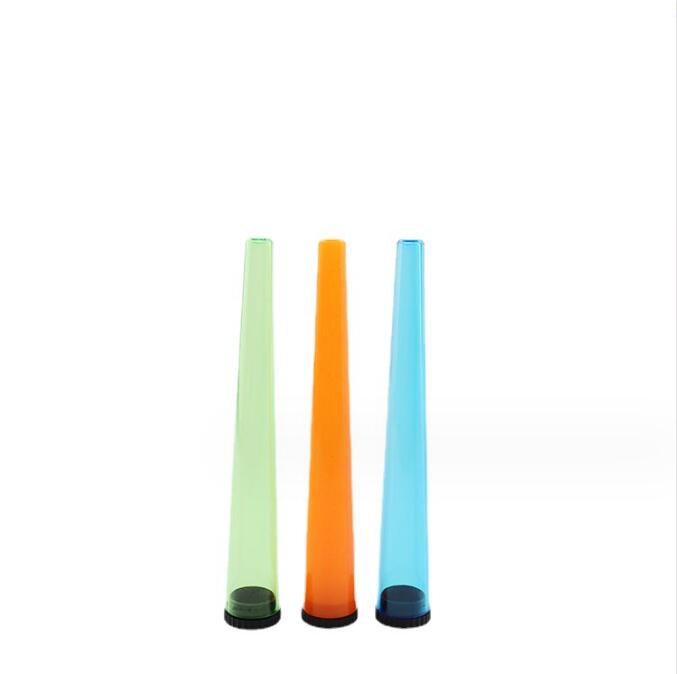 New 110mm plastic conical tube portable sealed paper tube Plastic tube horn tube with cover cigarette pipe empty pipe