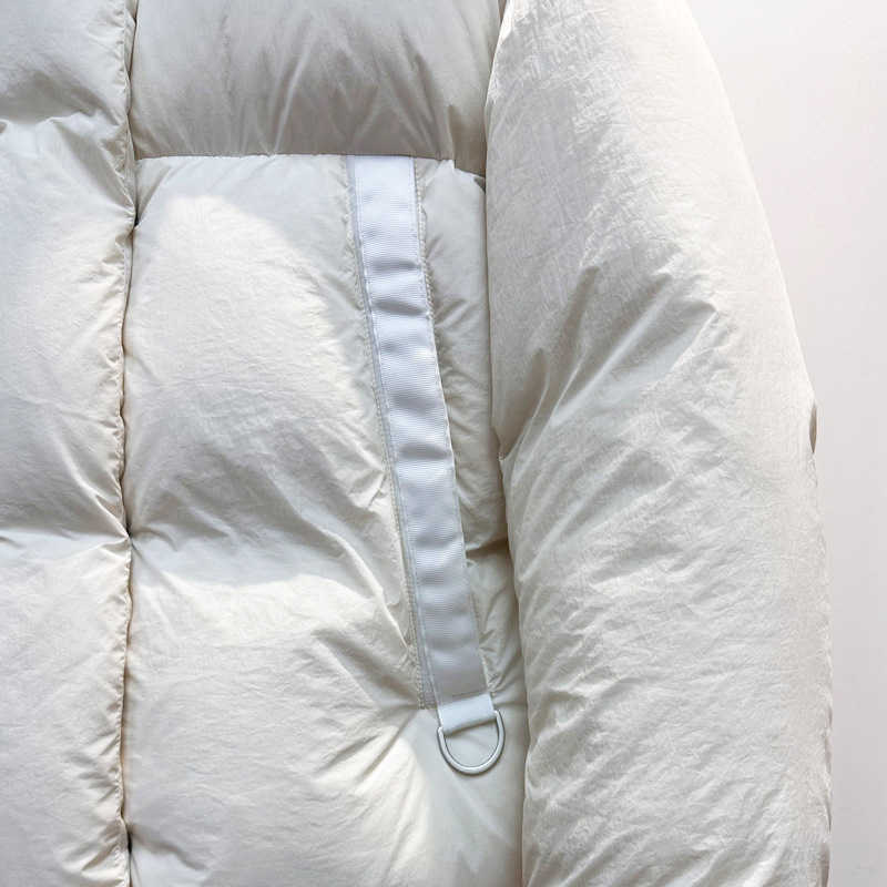 Parka in piumino da donna Nuovo canadese l'autunno e l'inverno Piumino corto da donna in pane caldo ispessito con anatra bianca al 90% 0j0v