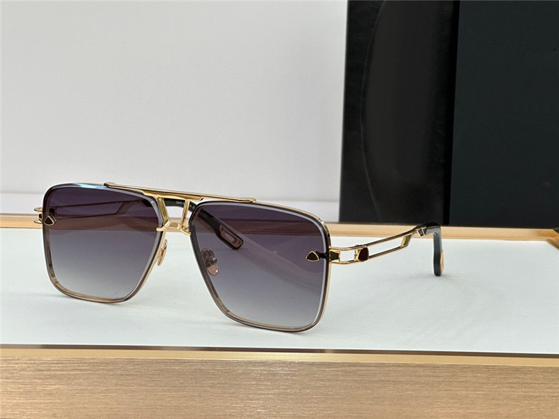 New fashion design men square shape sunglasses PALY I exquisite K gold frame cut lens popular and generous style high-end outdoor UV400 protection glasses