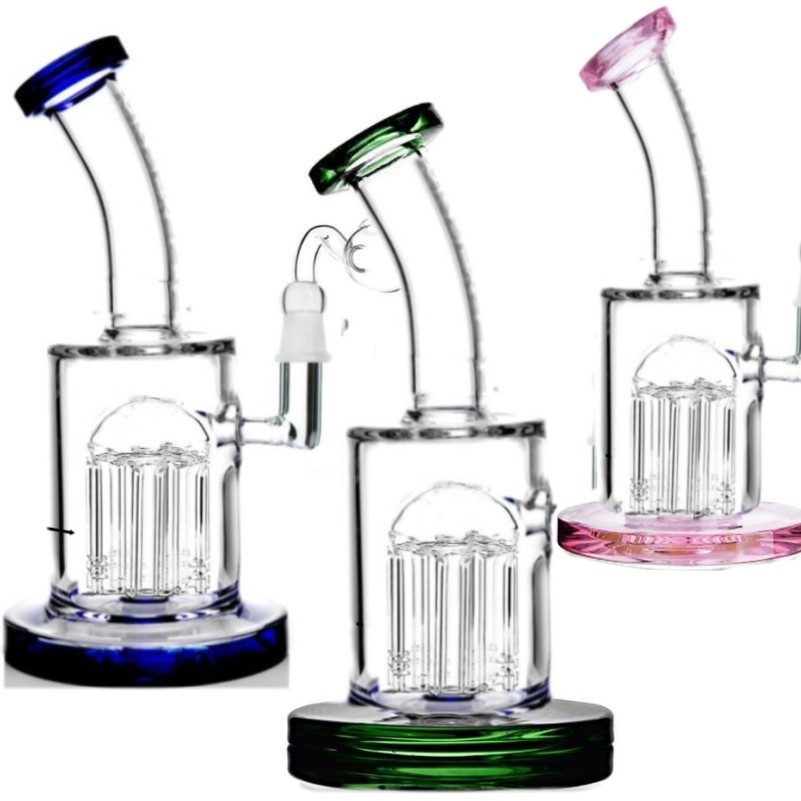 Neu kostenloser Versandrecycler Bong Glas Bongs Nexusglass Tall 8 -Zoll -Glas Hightimes Bong 14,4 mm Glasgelenköl DAB Rig Glas Rig