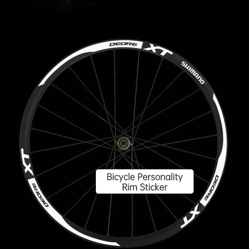 Cykelgrupper SET XT MTB Wheel Sticker Road Bike Rim Decals Bredd 20mm Reflective Cycling Stickers 20 