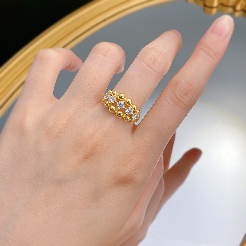 Anillo de diamante de moissanita de oro de 14K, anillos de boda para fiesta de Plata de Ley 925 100% auténtica para mujer, joyería de compromiso nupcial