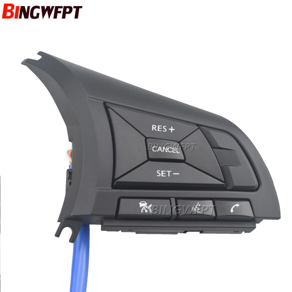 Com luz de fundo vermelho estilo do carro botão interruptor do volante controle cruzeiro para nissan note epower 2018 2019 2020 np300 2017