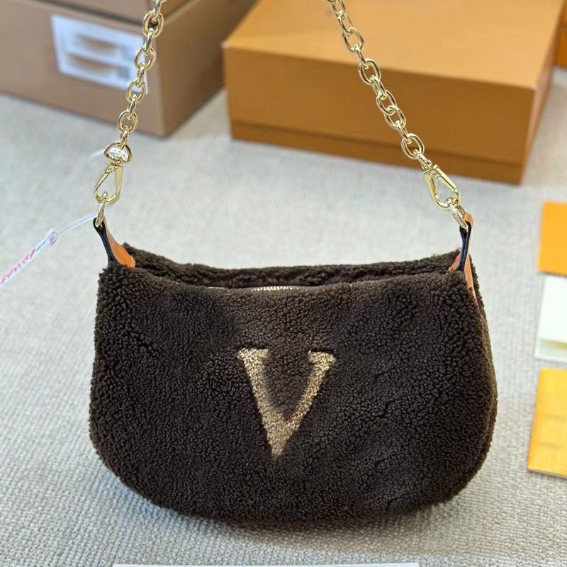 dapu designer bag handbags mini shoulder bag clutch bag fashion fur bag chain crossbody winter handbags ladies wallet
