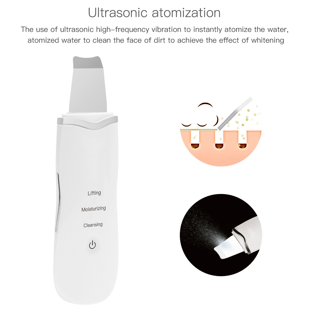Ultrasone gezichtsreinigingsinstrument Huidscrubber Diepe gezichtsreiniging Peeling Oplaadbaar huidverzorging Schoonheidsreiniger Apparaat