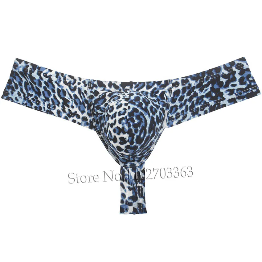 Heren Leopard Micro Boxer Braziliaans geïnspireerd zakje-verbeterd zakje Mini Trunks Ondergoed Brutale slips Boxers