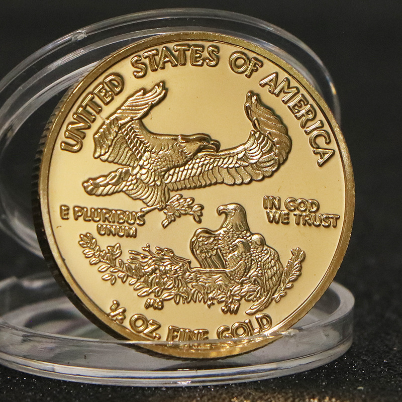 예술 및 공예 유럽 및 미국 수공예품의 컬렉션, 기념품 제공 기념품, 수집 가능한 판결 Eagle Ocean Gold Coins의 수집 가능한 판