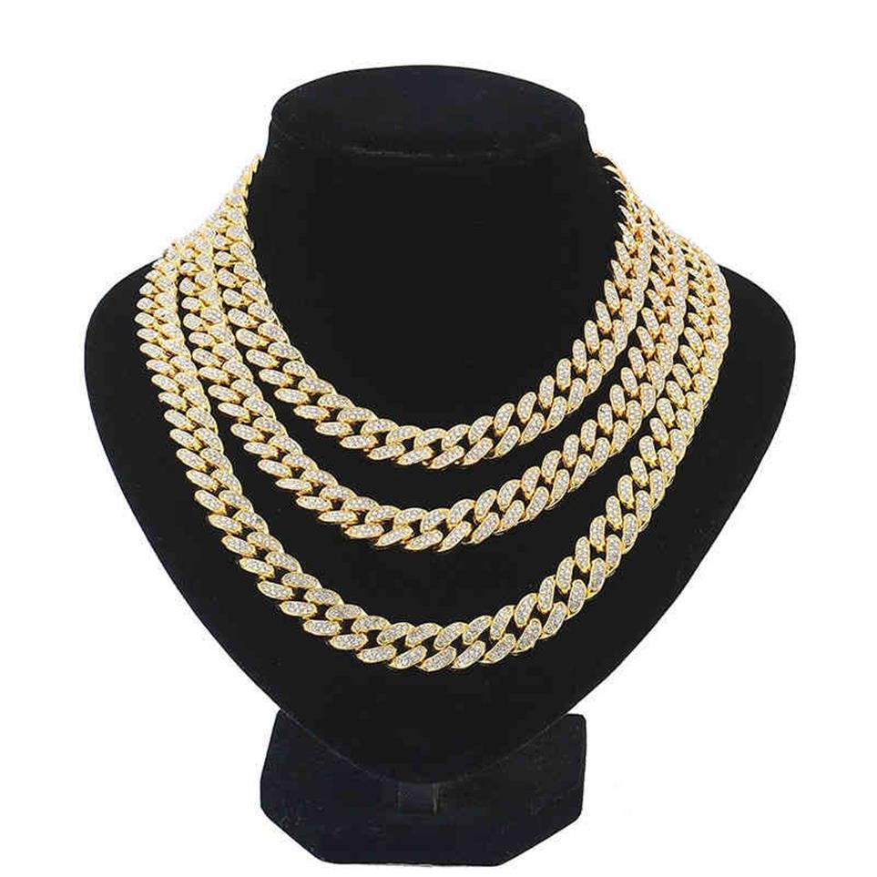 Volledige diamanten hiphop herensieradenarmband item Cuban Necklace2991