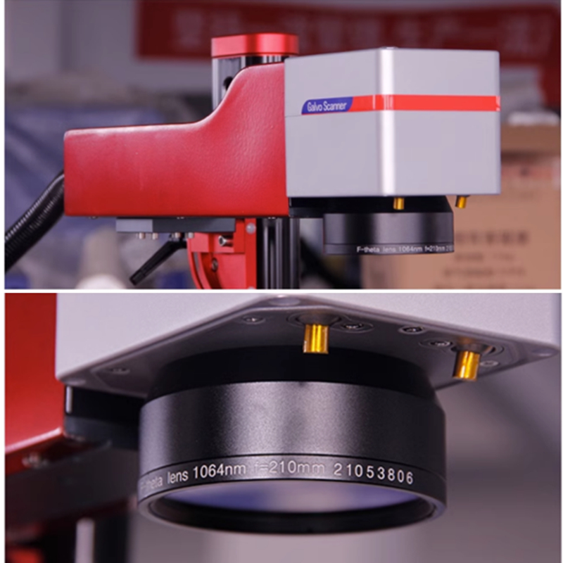 Máquina de marcação a laser de fibra de mesa, atualização, eixo de rotação, eixo de rolo, 20W, 30W, 50W, máquina de gravação de metal para plástico PVC inoxidável
