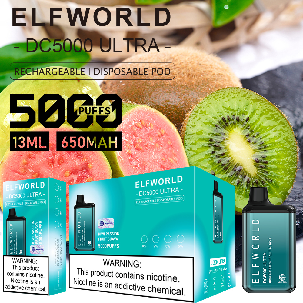 Elfworld DE 6000 Puffs Caneta Vape Descartável Preço Especial de Natal 12ML de Cigarro Eletrônico E-líquido