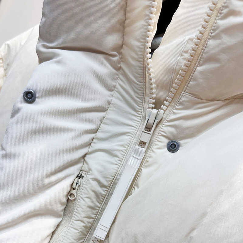 Parka in piumino da donna Nuovo canadese l'autunno e l'inverno Piumino corto da donna in pane caldo ispessito con anatra bianca al 90% 0j0v