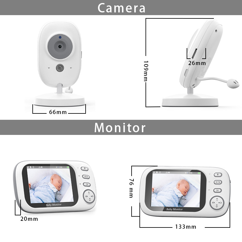 720P HD Video 3.5 Inch Smart Baby Monitor