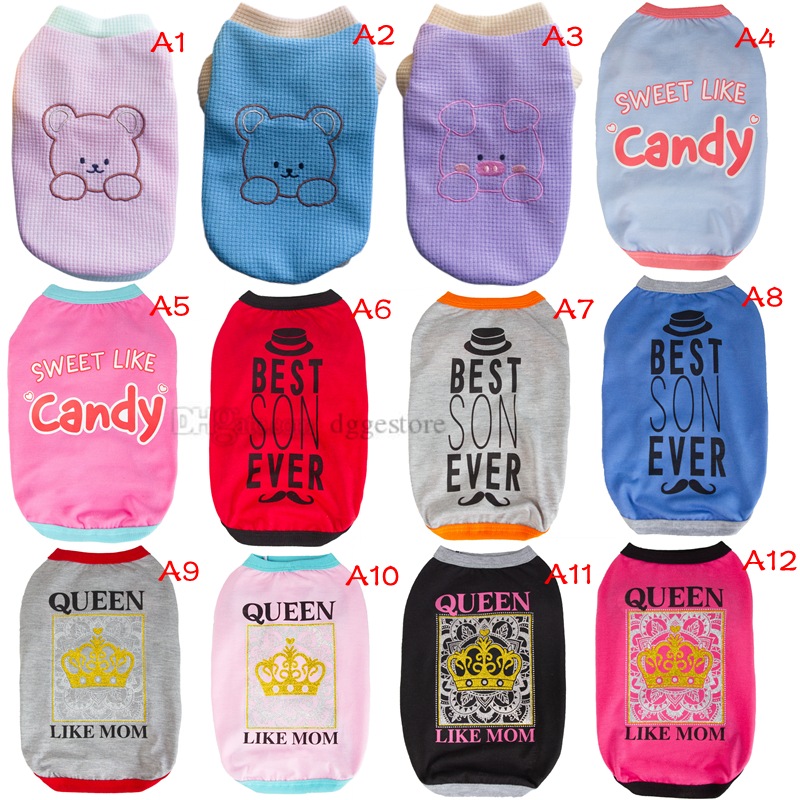 Mode Pet Supply Chien Vêtements Vêtements Chat Gilet Gilets D'été Ventilation Douce Sublimation Chiens Chemise Chiot Vêtement Mince Cool Vêtements 18 Couleur En Gros XS A885