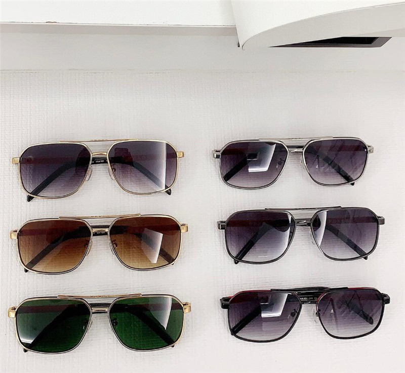 Nya modedesign män solglasögon 127 klassisk form fyrkantig metallram enkel och populär stil mångsidig utomhus UV400 -skyddsglasögon
