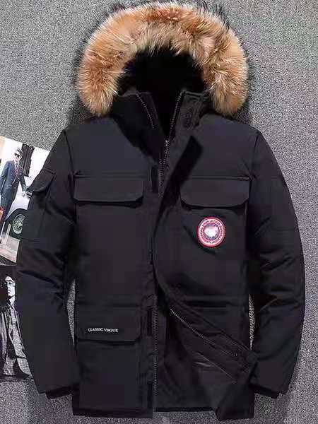 WRKW Męskie Parkas Winter New Outdoor Stormsuit Modna Kanadyjska ciepła, pogrubiona kurtka wojskowa mundur wojskowy