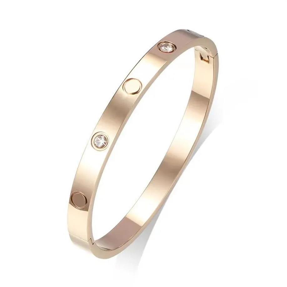 N1 Braccialetti classici Bracciale unghie in oro argento Bracciale in acciaio al titanio nlay Braccialetti con diamanti Donna Uomo Amore Gioielli Regalo C8000284F