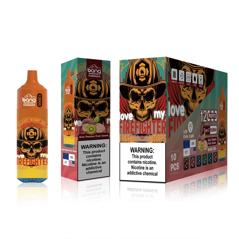 BANG TORNADO 12000 Puff Einweg-Vape Typ-C-Akku 20 ml Kapazität Vape Pen Puff 12k Vape 0% 2% 5% Pod 12 Geschmacksrichtungen vs. Randm Tornado 12000 15000