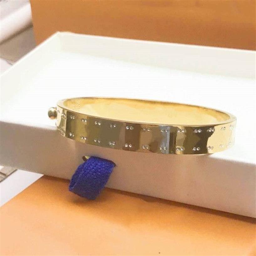 Design Bangle Hoge kwaliteit heren herenarmband Designer sieraden gouden gesp Armbanden roestvrij staal maat voor mannen en vrouwen fashion242v