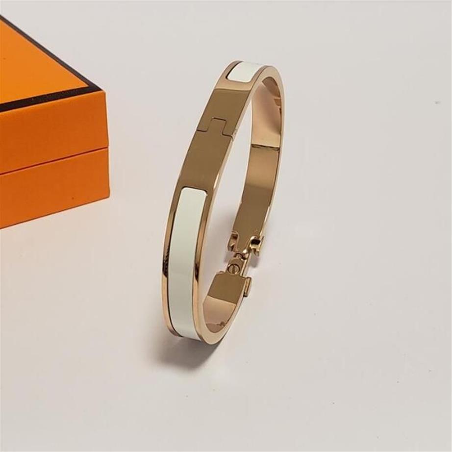 Bracciale rigido di design di alta qualità da 8 mm Bracciale largo in acciaio inossidabile con fibbia in oro Bracciale gioielli di moda uomini e donne con 230n