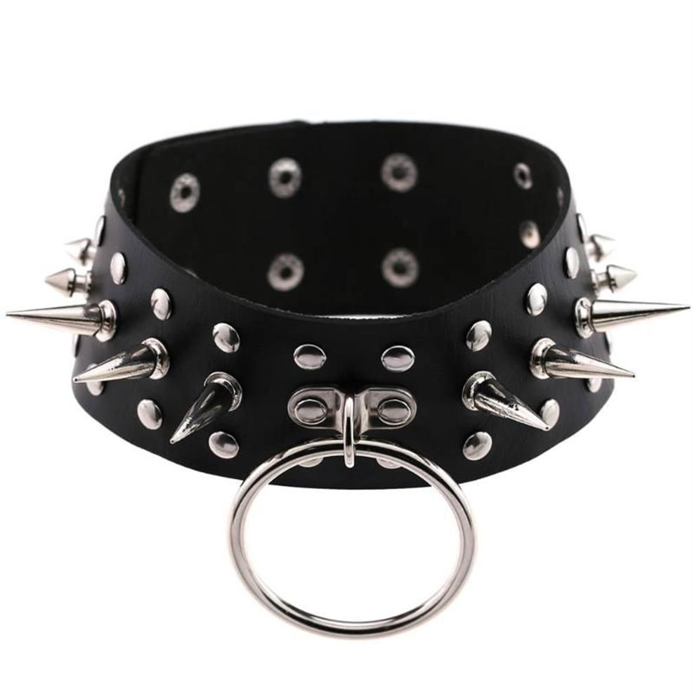 Chokers Sexy Punk Egirl Choker Kraag Lederen Bondage Cosplay Goth Sieraden Vrouwen Gothic Mannelijke Ketting Harajuku AccessoriesChokers250O