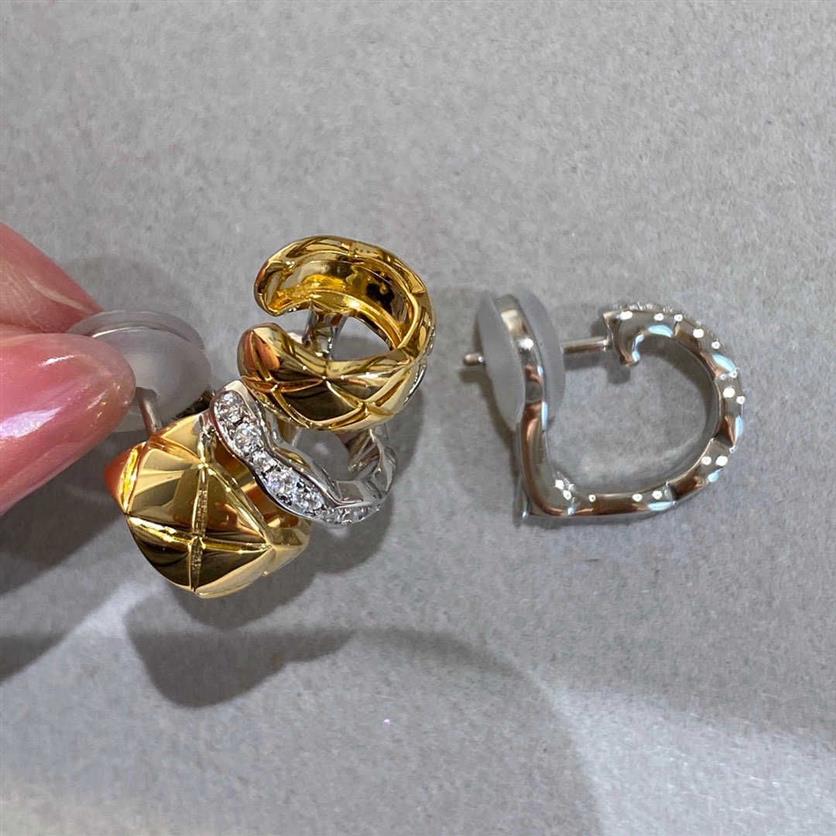 Brand Pure 925 Srebrna biżuteria dla kobiet AB Kolczyki projektowe Diamentowe złoto Kolczyki do uszu Projekt Summer273W