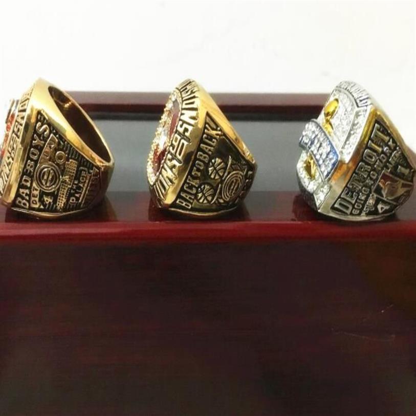 Fans'Collection 2004 1990 1989 championship rings Pistons Wolrd Champions Basketball Team Championship Ring Sport souvenir Fa330D