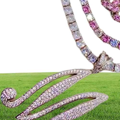 Buzlu Out Bling Aaaa Zircon 5mm Tenis Zincir Kolye Kadın Erkek Hip Hop Fashio Takı Altın Gümüş Renk Pembe CZ Suçlu Kolyeler W6739896