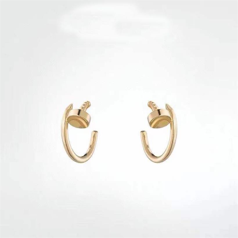 Fashion Titanium Steel paznokcie paznokcie kolczyki dla męskich i kobiet złota srebrna biżuteria dla kochanków Para Pierścienie Prezent300a