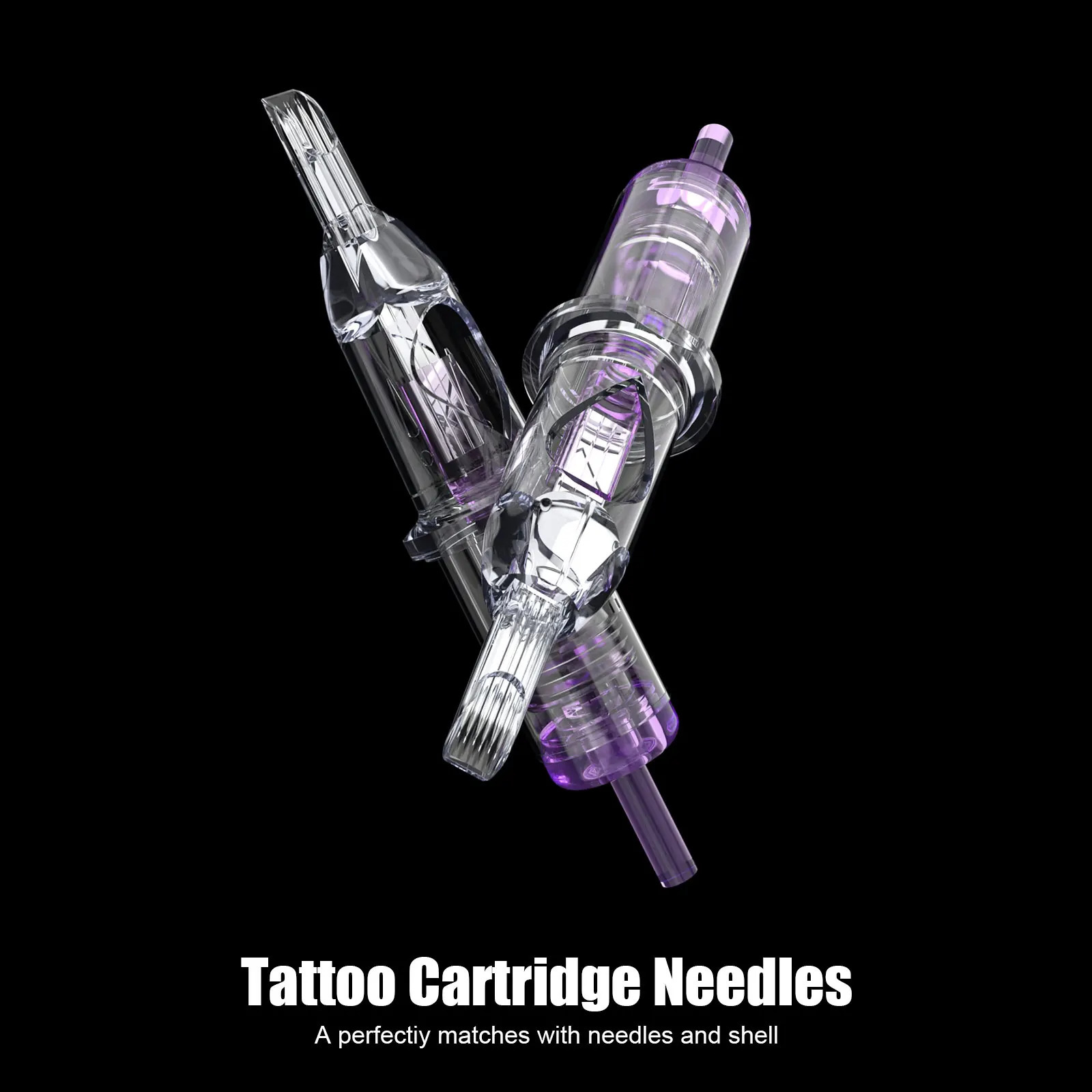 Aiguilles de tatouage Aiguilles de tatouage de cartouche violette de trou de ver RM aiguille de tatouage de sécurité stérilisée jetable pour les machines à cartouche poignées 20 pièces 231130