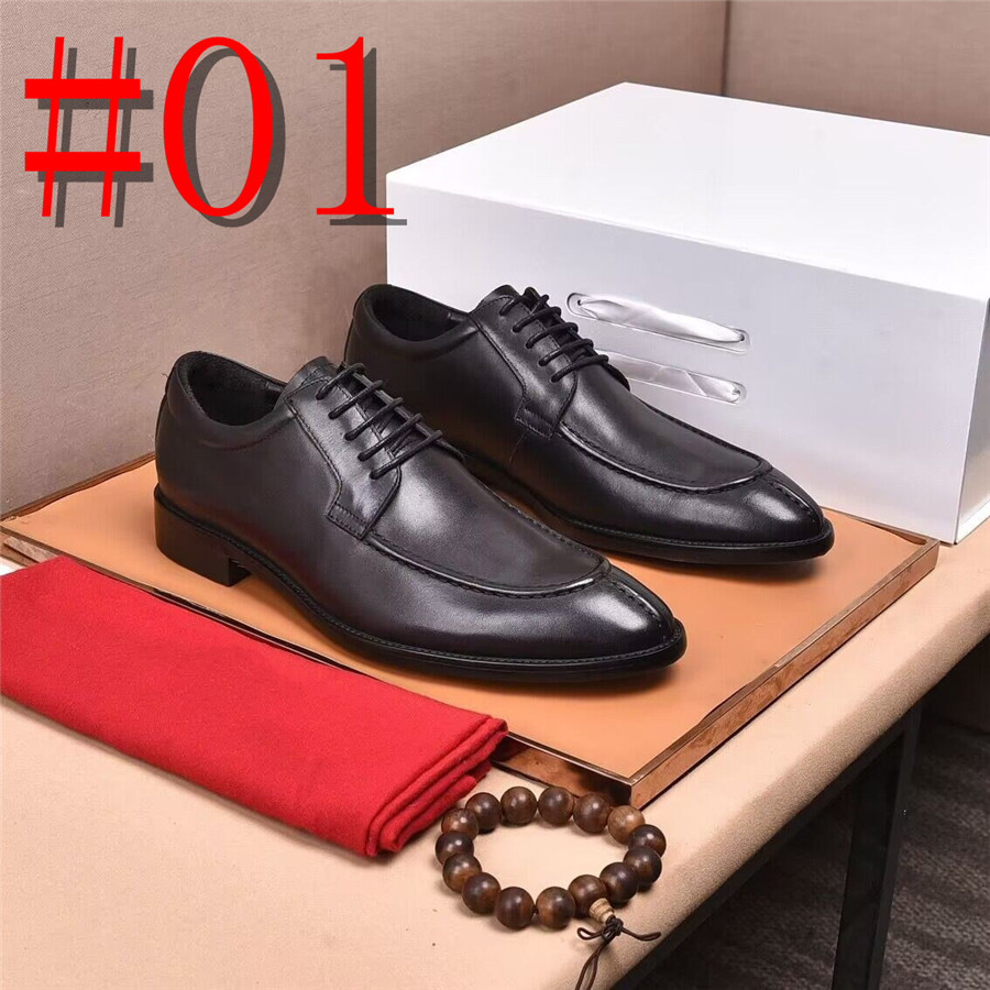 23MODEL Mens Leather Designer Dress Shoes Luxury Brand Pointed Business Dress Work Shoes Wedding Shoes for Men Formal Shoes Men Plus Size 45 Tooling Shoes