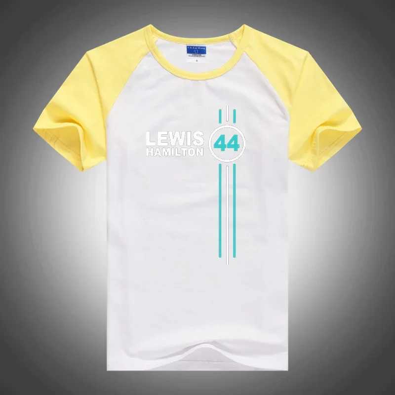 L2sr T-shirts pour hommes 2023/2024 Nouveau pilote de l'équipe de course de Formule 1 F1 Lewis Hamilton Digital 44 Haute qualité Casual Sports de tous les jours Tendance Lâche Manches courtes Vêtements