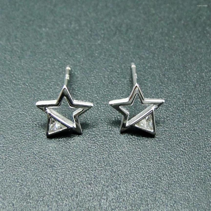 スタッドイヤリング到着リアル925 Sterling Silver CZ Star Womens for Gift285V