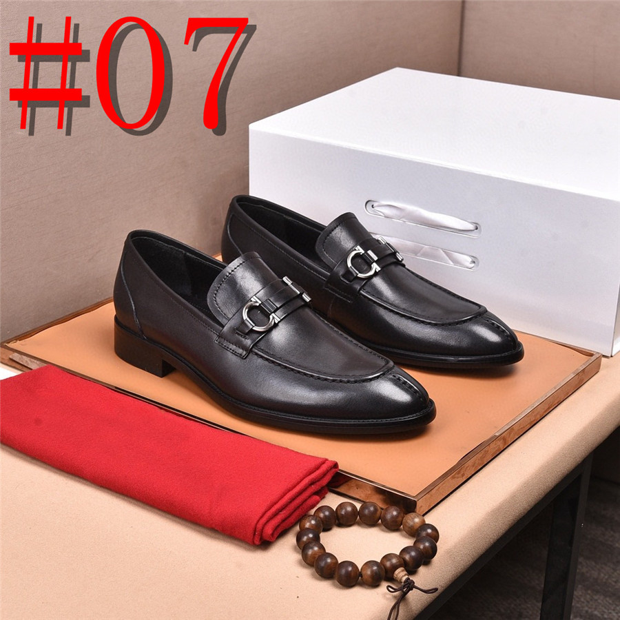 23MODEL 2024 Lace Up Paint Shoes Italian Mens Designer Dress Shoes Genuine Leather Black oxfords Men Wedding Shoes Party Whole Cut Formal Shoe For Men