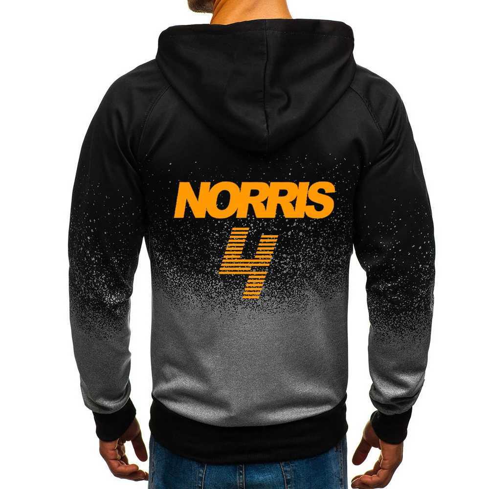 Herrtröjor 2023/2024 NY F1 Formel 1 racing Team Sweatshirts McLaren fans Lando Norris Spring Autumn Print Zip Jackets Casual Gradient Coat YG0H