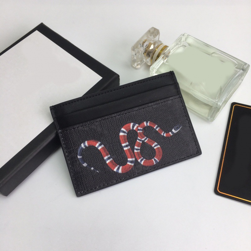 Wholesale Credit Triangle Woman Card Holders mini Wallet leather Men Designer Alligator pure color card holder Double sided P50117 