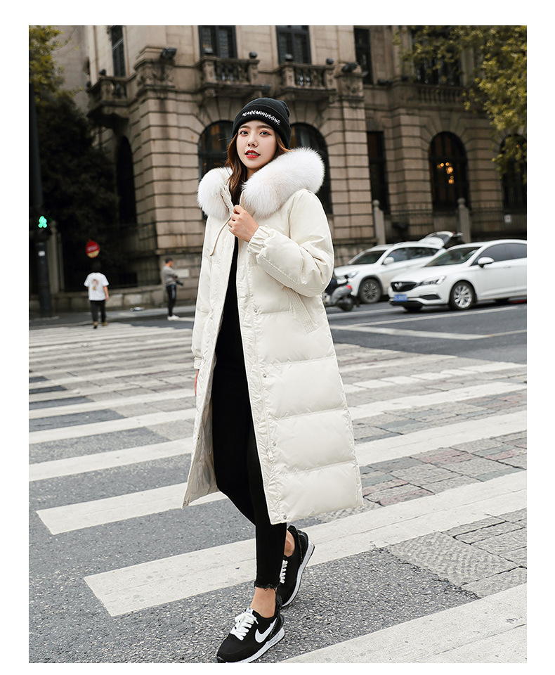 Down Jacket For Women 2023 New Winter Long Kne Length Thick Cotton Jacket Korean version Slim Fit and Slant Cotton Jacket Outdoor Sports Jacket Fashion