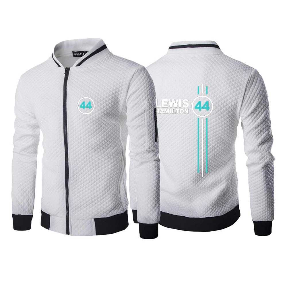 Mens Hoodies 2023/2024 New F1 Formula One Racing Team Sweatshirts Driver Lewis Hamilton Digital 44 Printed High Quality Plush Zip Stand Collar Jacket Mens Stree C230