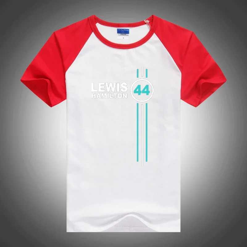 L2sr T-shirts pour hommes 2023/2024 Nouveau pilote de l'équipe de course de Formule 1 F1 Lewis Hamilton Digital 44 Haute qualité Casual Sports de tous les jours Tendance Lâche Manches courtes Vêtements