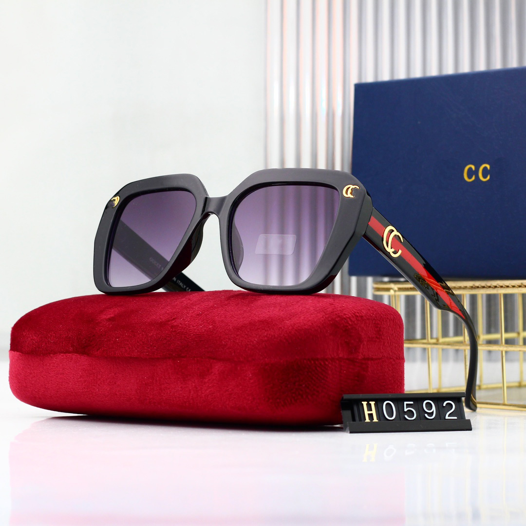 Luxe zonnebril Gestreepte Letter Design-zonnebril Heren Dames Mode-zonnebril Designer-zonnebril Met originele doos