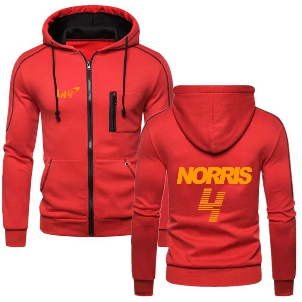 Sweats à capuche pour hommes 2023/2024 Nouveau F1 Formula One Racing Team Sweatshirts Mclaren Fans Hommes Lando Norris Mode Coton Zip Fitness Couleur Unie Veste Polaire Top Apm7