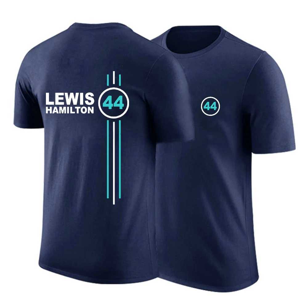 T-shirts voor heren 2023/2024 Nieuwe F1 Formule 1 Racing Team Bestuurder Lewis Hamilton Digital 44 Comfortabel Effen Kleur Korte mouw Hip Hop Print Tops Z0gx