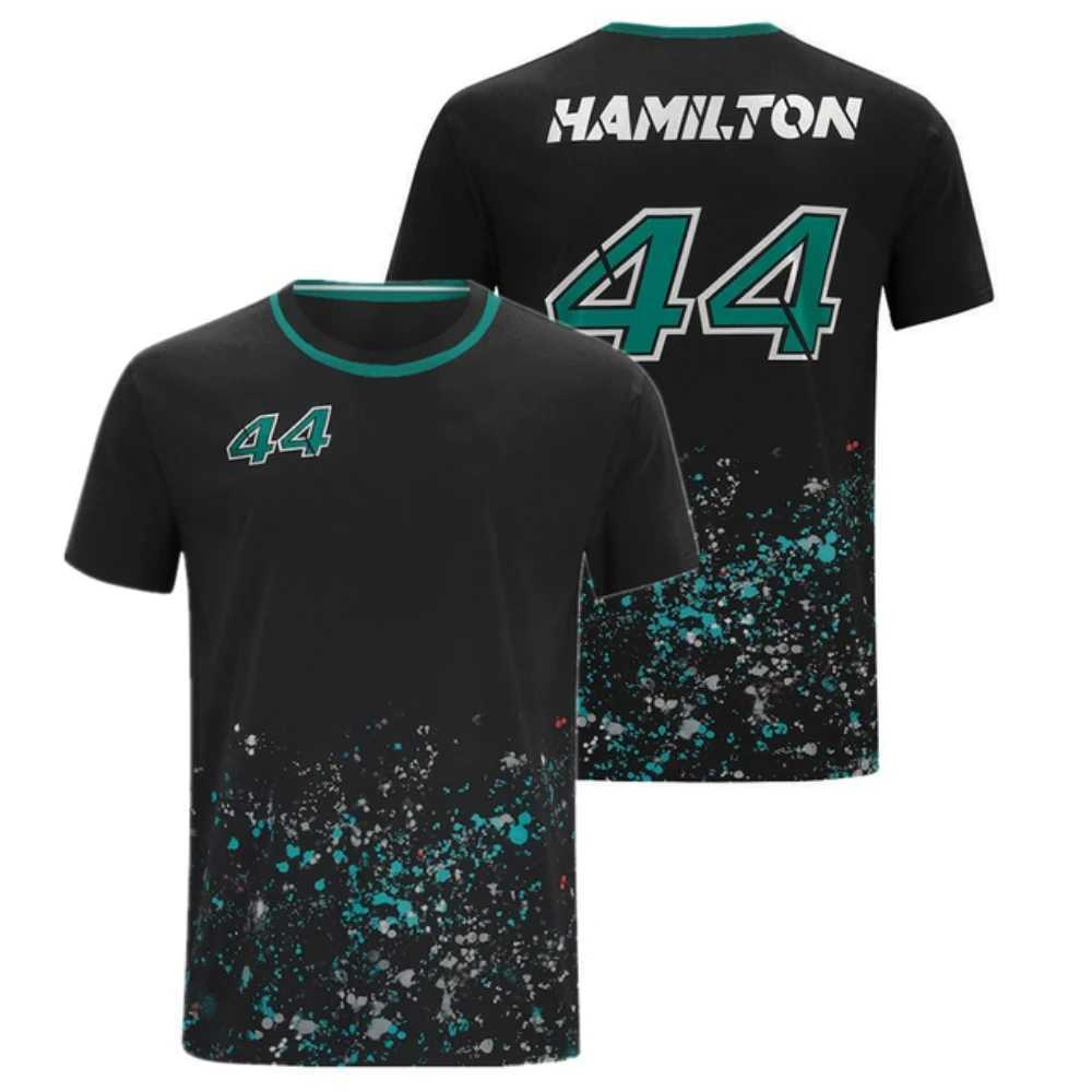 T-shirts pour hommes 2023/2024 Nouveaux fans de l'équipe de course de Formule 1 F1 Mesh respirant Col rond Manches courtes Jersey Jersey Outdoor Sportwear Casualt-shirt Tee Z5MQ