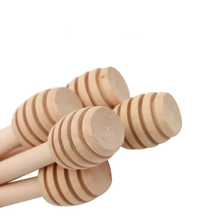 1000 unids Honey Stir Bar Mezclador Mango Jar Cuchara Práctico Cucharón de Madera Palos Largos Suministros Mieles Herramientas de Cocina Mini Palo de Madera SN832